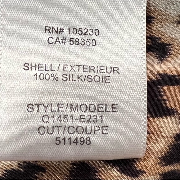 Equipment Animal Print Didina Long Sleeve Shirt Size S - Picture 11 of 14